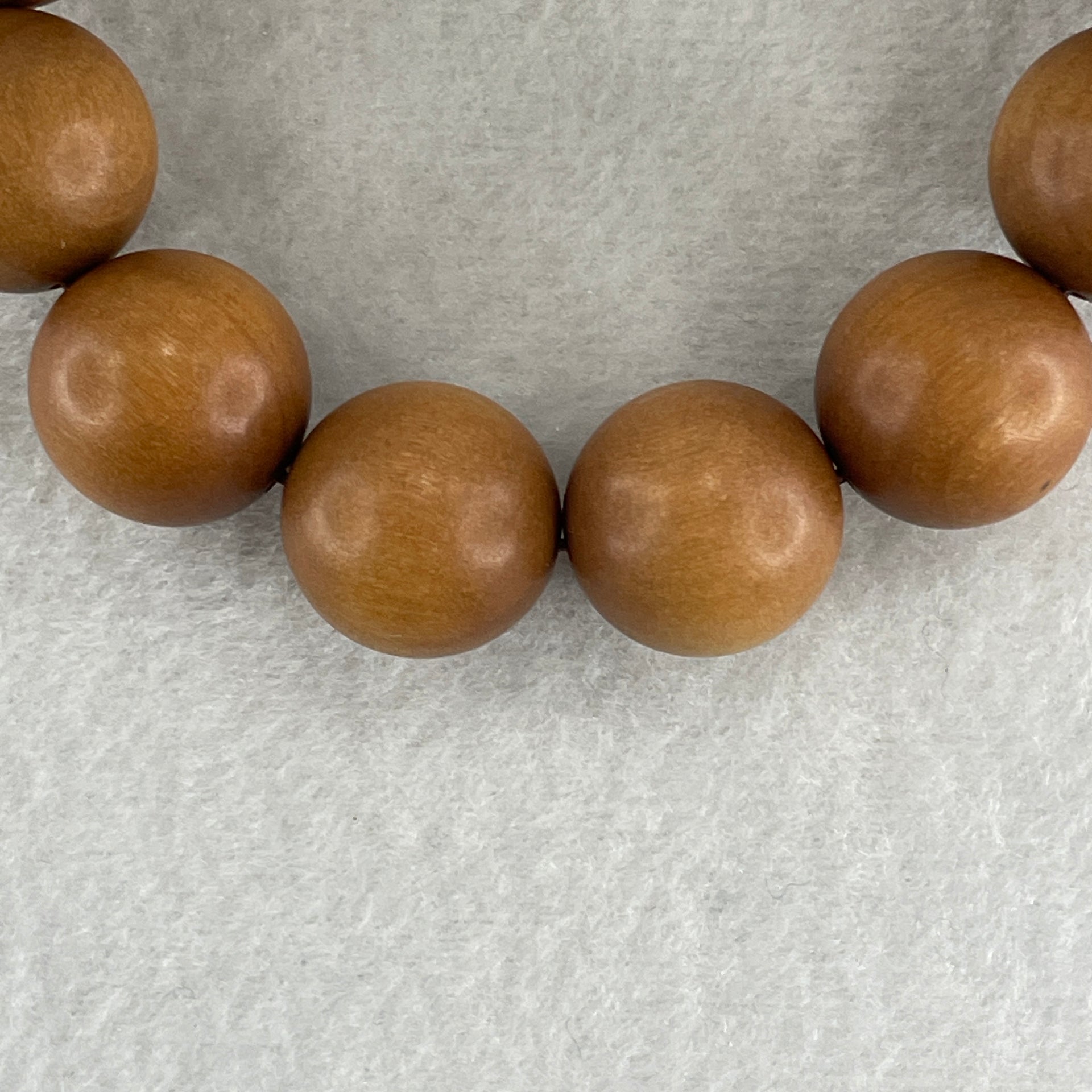 Certified Natural Sandalwood Beads Bracelet 43.90g 18cm 18.0mm 13Beads - Huangs Jadeite and Jewelry Pte Ltd