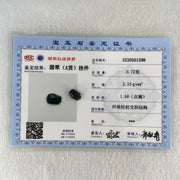 Good Grade Type A Translucent Black Jadeite Dragon Turtle Charm Pendant 0.72g 10.9 by 7.1 by 5.3mm - Huangs Jadeite and Jewelry Pte Ltd