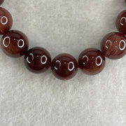Good Grade Natural Red Rabbit Hair Rutilated Quartz Beads Bracelet 34.60g 16cm 11.2mm 18Beads - Huangs Jadeite and Jewelry Pte Ltd