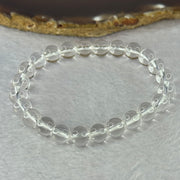 Natural Clear Quartz Bracelet 天然白水晶手链 18.64g 16.5cm 8.4mm 24 Beads - Huangs Jadeite and Jewelry Pte Ltd