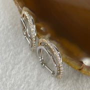 Natural Diamonds in 18K Rose and White Gold Earrings D0.15ct Total 4.2g - Huangs Jadeite and Jewelry Pte Ltd