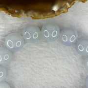 Good Grade Type A Jelly Lavender Jadeite Beads Bracelet 58.50g 16.5cm Diameter 13.4mm 15 Beads - Huangs Jadeite and Jewelry Pte Ltd