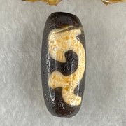 Natural Powerful Tibetan Old Oily Agate Green Tara Dzi Bead Heavenly Master (Tian Zhu) 绿度母天珠 6.23g 28.2 by 12.1mm - Huangs Jadeite and Jewelry Pte Ltd