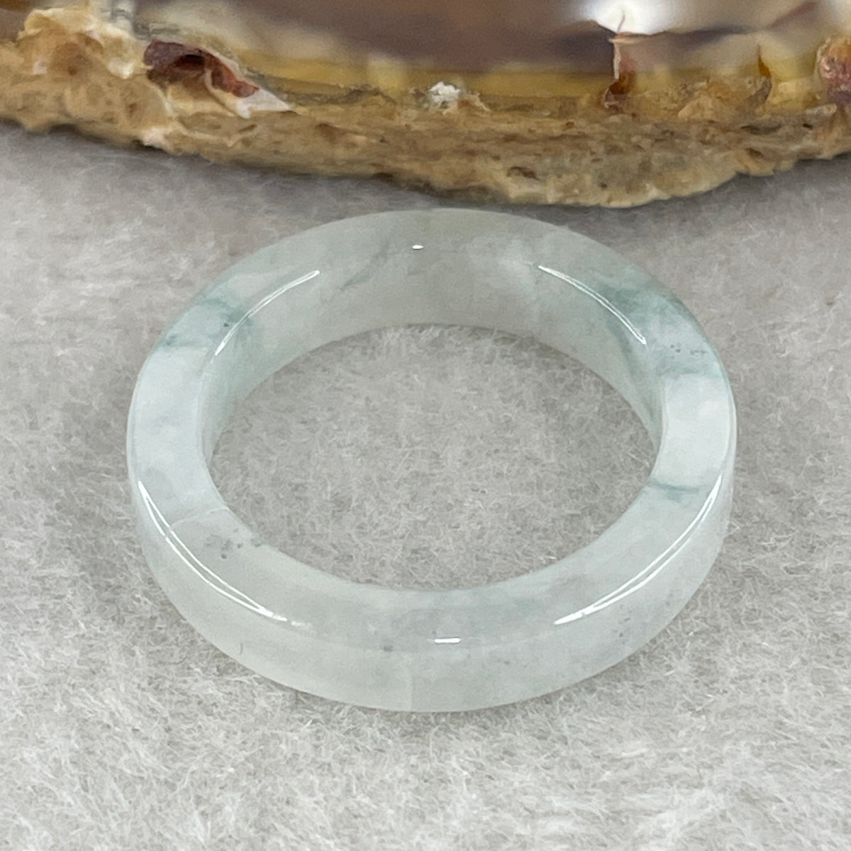Natural Type A Semi-Icy Light Green Jadeite Ring | Full-Eternity Band (2.80g | US 7.6 / HK 16.8 | External Line) - Huangs Jadeite and Jewelry Pte Ltd