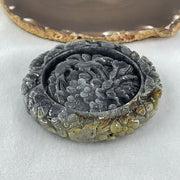 Type A Wuji Grey with Brown Jadeite Bird with Prosperity Flowers and Ruyi Bangle Inner Diameter 58.4mm 14.1 by 13.5mm and Pendant 56.5 by 14.4mm Total Weight 192.46g - Huangs Jadeite and Jewelry Pte Ltd