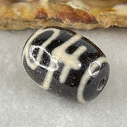 Natural Powerful Tibetan Old Oily Agate Double Nectar Vessel Dzi Bead Heavenly Master (Tian Zhu) 花蜜容器眼天珠 4.75g 17.8 by 13.3mm - Huangs Jadeite and Jewelry Pte Ltd