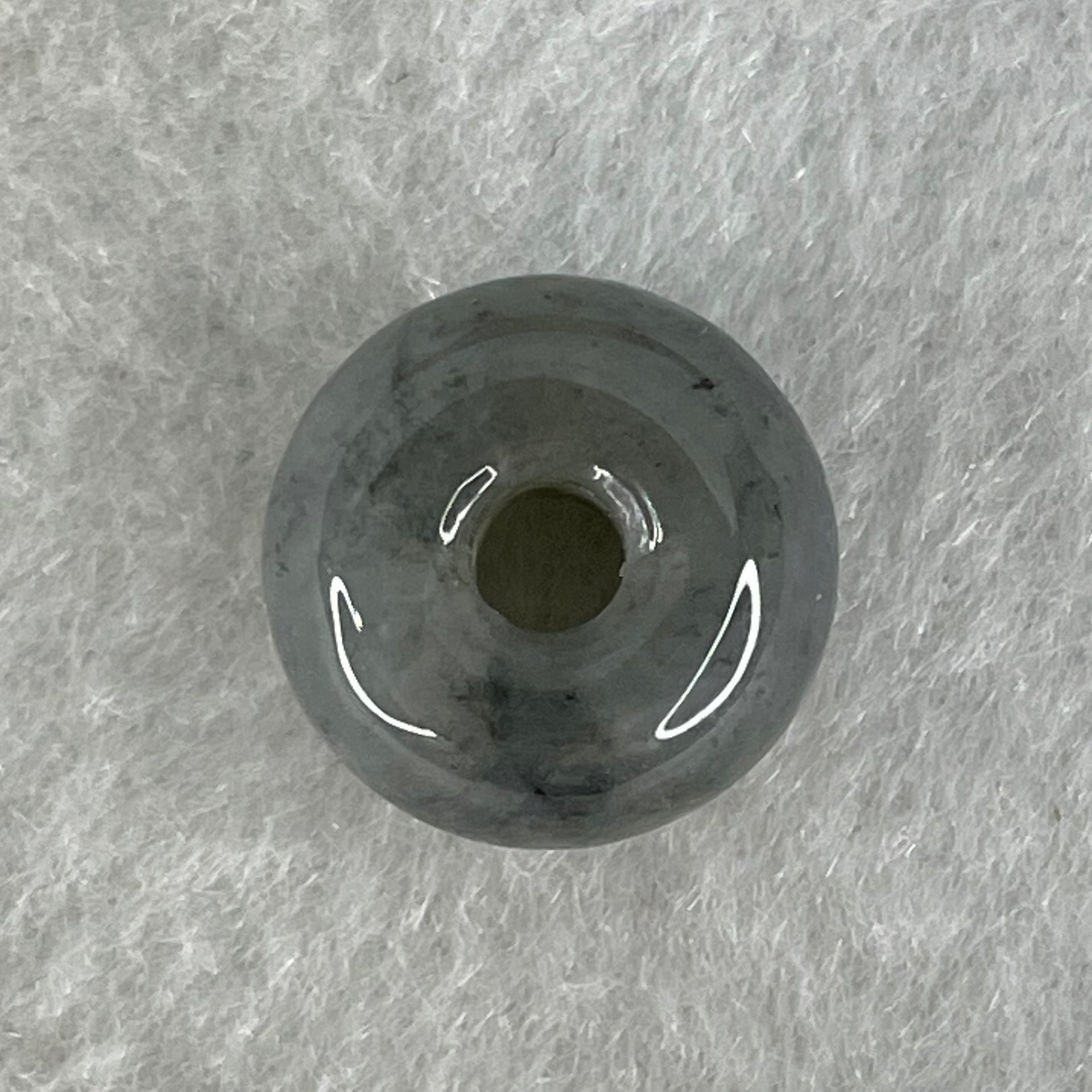 Type A Green Light Lavender With Wuji Grey Piao Hua Jadeite Ping An Kou Charm/Pendant 2.42g 13.3 by 7.1mm - Huangs Jadeite and Jewelry Pte Ltd