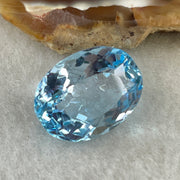 Natural Sky Blue Topaz Oval Shape 17.79ct 18.1 by 13.4 by 8.9mm - Huangs Jadeite and Jewelry Pte Ltd
