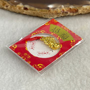 Gold Color Pixiu Lucky Charm 1.35g 15.4 by 8.2 by 3.9mm - Huangs Jadeite and Jewelry Pte Ltd