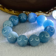 Natural Aquamarine Beads Bracelet 109.28g 18.5cm 19.2mm 12 Beads - Huangs Jadeite and Jewelry Pte Ltd