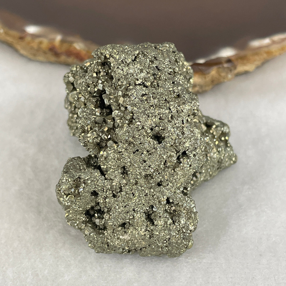 Natural Pyrite Rough Mini Display Specimen | Substantial Metallic Golden Crystal Cluster ("Fool's Gold") (128.4g | 53.3 x 47.8 x 42.0mm)