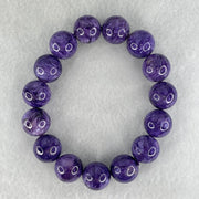 Good Grade Natural Charoite Beads Bracelet 58.855g 18.5mm 14.4mm 15 Beads - Huangs Jadeite and Jewelry Pte Ltd