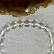 Natural Clear Quartz Bracelet 天然白水晶手链 18.59g 16.5cm 8.4mm 24 Beads - Huangs Jadeite and Jewelry Pte Ltd