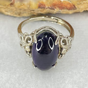 Good Grade Natural Amethyst in S925 Sliver Ring (Adjustable Size) 2.93g 14.6 by 8.1 by 5.0mm - Huangs Jadeite and Jewelry Pte Ltd