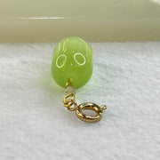 Green Cat's Eye Glass Charm Pendent 2.48g 14.3m by 9.8mm - Huangs Jadeite and Jewelry Pte Ltd