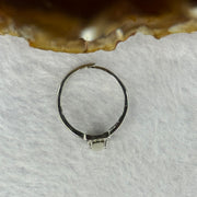 Type A High ICY White Jadeite with Crystals in S925 Sliver Ring (Adjustable Size) 2.01g 8.9 by 5.5 by 3.1mm - Huangs Jadeite and Jewelry Pte Ltd