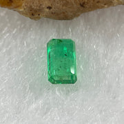 Natural Colombia Vivid Green Emerald (Beryl) Cut-Cornered Rectangular Step cut 0.48ct 5.9 by 3.6 by 2.3mm - Huangs Jadeite and Jewelry Pte Ltd