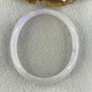 Natural Type A Bright Lavender with Light Green Jadeite Oval Bangle 32.80g Inner Diameter 54.3mm 11.6 by 6.0mm (Internal Line) - Huangs Jadeite and Jewelry Pte Ltd
