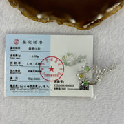 Type A Green Yellow Jadeite with Crystals in S925 Sliver Brooch 4.05g 3.6 by 1.5mm 3pcs - Huangs Jadeite and Jewelry Pte Ltd