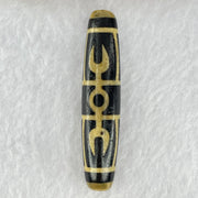 Natural Powerful Tibetan Old Oily Eyed Dharma Vajra Agate Dzi Bead Heavenly Master (Tian Zhu) 二眼金光托天珠 13.43g 57.6 by 12.4mm - Huangs Jadeite and Jewelry Pte Ltd