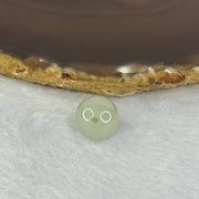 Type A Jelly Light Green with Brown Patches Jadeite Bead for Bracelet/Necklace/Earrings/Ring 4.17g 13.6mm - Huangs Jadeite and Jewelry Pte Ltd