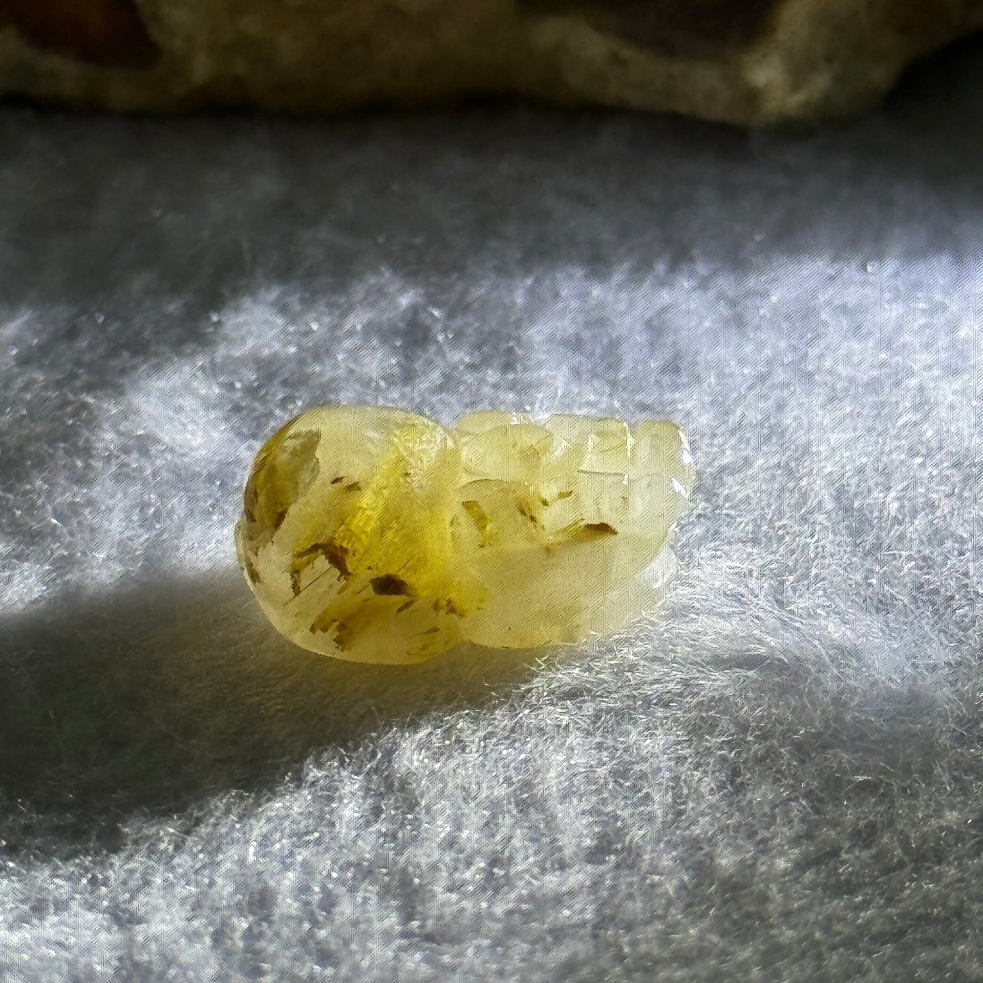 Natural Golden Rutilated Pixiu Charm 2.61g 18.0 by 11.8 by 7.8mm - Huangs Jadeite and Jewelry Pte Ltd