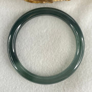 Type A Icy Blueish Green Jadeite Bangle 26.02g Inner Diameter 53.2mm 7.5 by 7.2mm (Close to Perfect) - Huangs Jadeite and Jewelry Pte Ltd