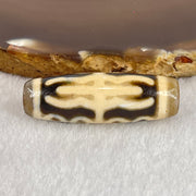 Natural Powerful Tibetan Old Oily Agate Water Lines 8 Eyes Dzi Bead Heavenly Master (Tian Zhu) 水纹八眼天诛 9.93g 38.9 by 12.8mm - Huangs Jadeite and Jewelry Pte Ltd