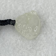 Type A Icy Faint Green Jadeite Milo Buddha Pendant 2.94g 14.6 by 18.8 by 4.9mm - Huangs Jadeite and Jewelry Pte Ltd