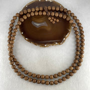 Natural India Old Tree Sandalwood Beads Necklace 85.80g 12.2mm 108 beads 126cm - Huangs Jadeite and Jewelry Pte Ltd
