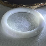 Type A White to Faint Lavender Jadeite Bangle 47.97 Internal Diameter 55.6mm 9.3 by 9.8mm (Close to Perfect) - Huangs Jadeite and Jewelry Pte Ltd