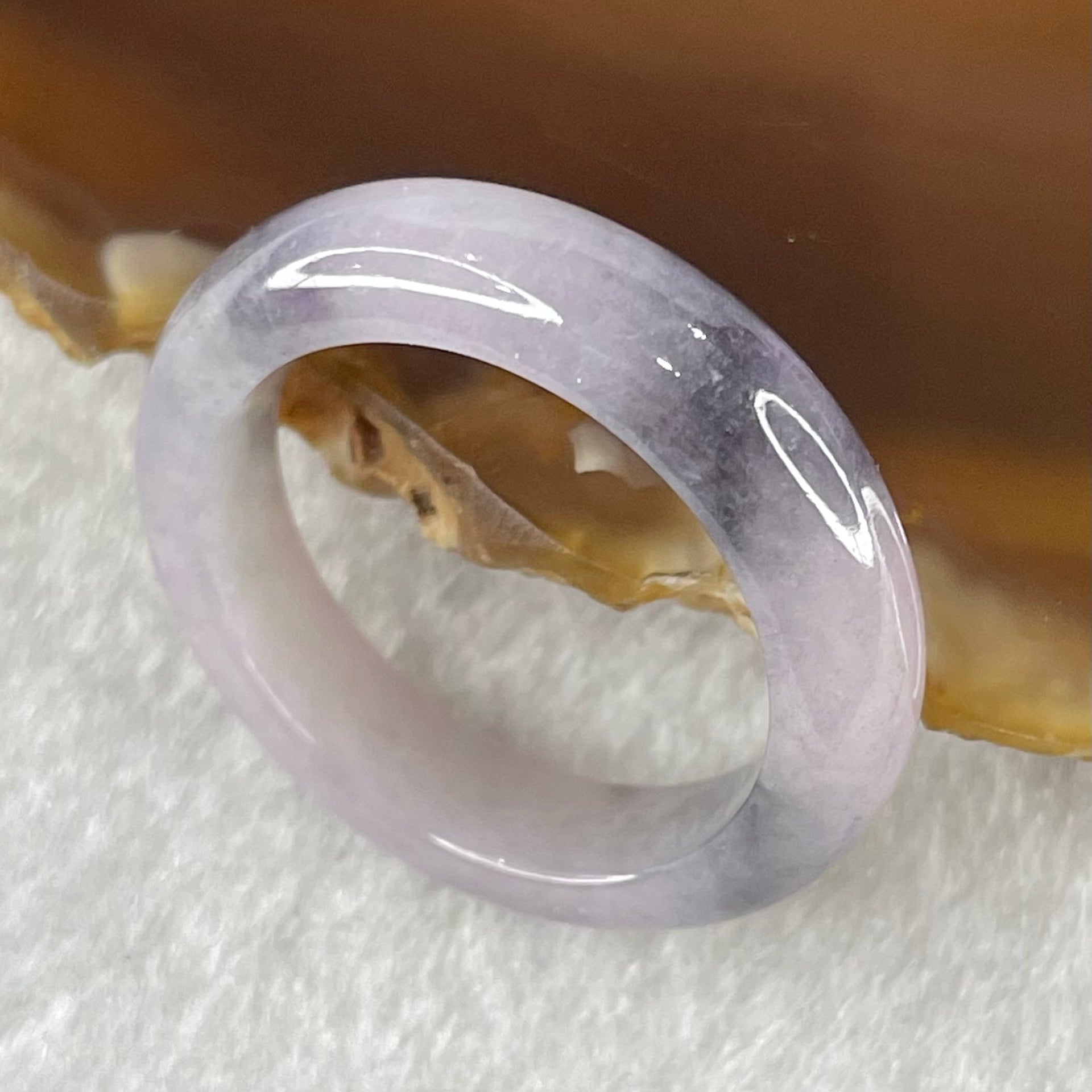Type A Lavender with Wuji Grey Patches Jadeite Ring 3.86g 5.4 by 3.8mm US9.2/HK 20.5 (Very Slight Internal Line) - Huangs Jadeite and Jewelry Pte Ltd