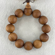 Certified Natural Sandalwood Beads Bracelet 52.52g 18cm 20.0mm 12Beads - Huangs Jadeite and Jewelry Pte Ltd