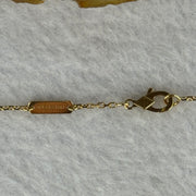 (Pre-Love) Van Cleef & Arpels VCA Vintage Alhambra Pendant Necklace 18K yellow gold Carnelian 5.46g 42cm - Huangs Jadeite and Jewelry Pte Ltd