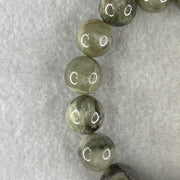 Natural Green Serpentine with Brown Beads Bracelet 53.93g 17.5cm 13.9mm 16Beads - Huangs Jadeite and Jewelry Pte Ltd