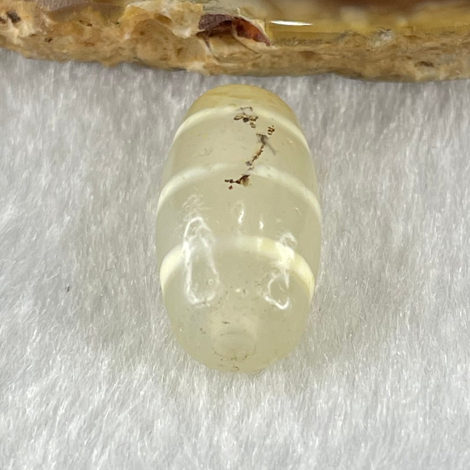 Natural Powerful Tibetan Old Oily Agate 3-Lines Dzi Bead Heavenly Master (Tian Zhu) 三行天诛 3.31g 20.2 by 10.7mm - Huangs Jadeite and Jewelry Pte Ltd