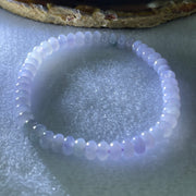 Natural Type A Lavender Jadeite Donut Beads Bracelet 11.49g 15.5cm 6.0mm 49 Pcs - Huangs Jadeite and Jewelry Pte Ltd