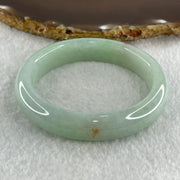 Type A Natural Jelly Light Green Light Lavender with Red Patches Jadeite Oval Bangle 51.86g Inner Diameter 53.9mm 12.4 by 8.2mm (Close to Perfect) - Huangs Jadeite and Jewelry Pte Ltd