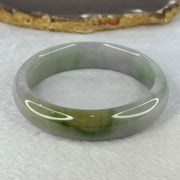 Type A Lavender with Green and Yellow Patches Jadeite Bangle Internal Diameter 59.0mm 67.00g 15.3 by 8.4mm (Close to Perfect) - Huangs Jadeite and Jewelry Pte Ltd