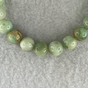 Natural Green Serpentine Beads Bracelet 21.40g 16.5cm 8.7mm 23Beads - Huangs Jadeite and Jewelry Pte Ltd