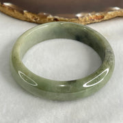 Type A Light to Dark Green Jadeite Bangle 56.80g Inner Diameter 55.7mm 14.2 by 7.8mm (Slight Internal Line) - Huangs Jadeite and Jewelry Pte Ltd