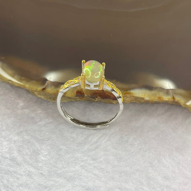 Opal 8.1 by 6.1 by 2.8 mm (estimated) in 925 Silver Ring 1.54g - Huangs Jadeite and Jewelry Pte Ltd