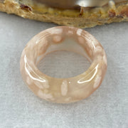 Natural Pinkish Flower Agate Ring 5.16g 9.5 by 4.0mm US 6.8 HK 15 - Huangs Jadeite and Jewelry Pte Ltd