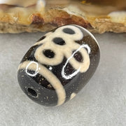 Natural Powerful Tibetan Old Oily Agate 5 Eyes Lightning Dzi Bead Heavenly Master (Tian Zhu) 五眼闪电天珠 4.85g 17.6 by 13.4mm - Huangs Jadeite and Jewelry Pte Ltd