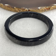 Natural Cats Eye Black Obsidian Bangle 53.73g Inner Diameter 58.3mm 11.6 by 12.2mm (Perfect) - Huangs Jadeite and Jewelry Pte Ltd