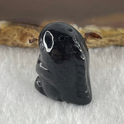 Type A Opaque Black Omphacite Dinosaurs Pendant Charm 9.41g 21.3 by 14.7 by 16.2mm - Huangs Jadeite and Jewelry Pte Ltd