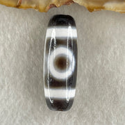 Natural Powerful Tibetan Old Oily Agate 2 Eyes Dzi Bead Heavenly Master (Tian Zhu) 二眼天诛 4.76g 29.0 by 10.4mm - Huangs Jadeite and Jewelry Pte Ltd