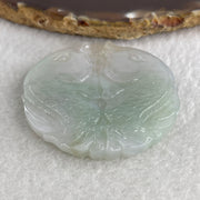Natural Type A Light Lavender with Green Piao Hua Jadeite Double Fish Pendant 36.55g 52.1 by 6.3mm - Huangs Jadeite and Jewelry Pte Ltd