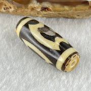 Natural Powerful Tibetan Old Oily Agate Double Garuda Dzi Bead Heavenly Master (Tian Zhu) 5.85g 28.2 by 11.5mm - Huangs Jadeite and Jewelry Pte Ltd