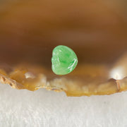Type A Old Mine Full Green Jadeite Ruyi Charm Stone For Setting 0.41g 9.6 by 8.0 by 2.3mm - Huangs Jadeite and Jewelry Pte Ltd